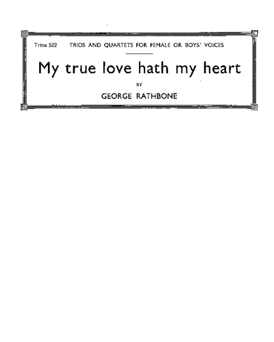 My True Love Hath My Heart