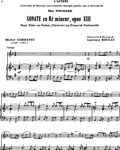 Sonate en Ré mineur, Op. 13