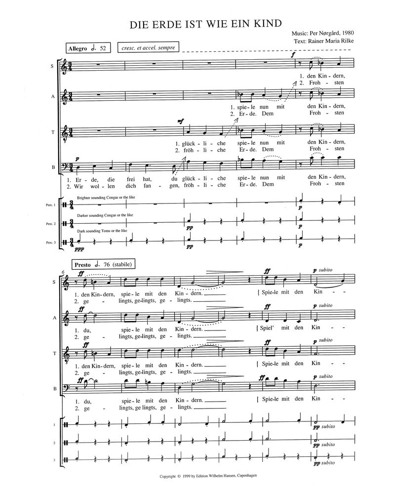 Mixed Chorus SATB & Percussion (Optional)