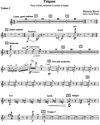 Tzigane - Pour violon, orchestre à cordes et harpe