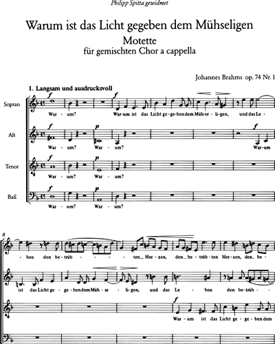 2 Motetten op. 74 - Nr. 1