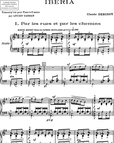 Ibéria (extrait n. 2 des "Images") - Pour piano