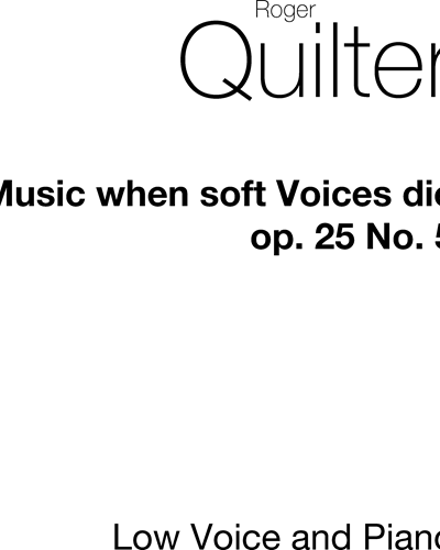 Music When Soft Voices Die, op. 25/5