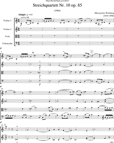 String Quartet No. 10, op. 85