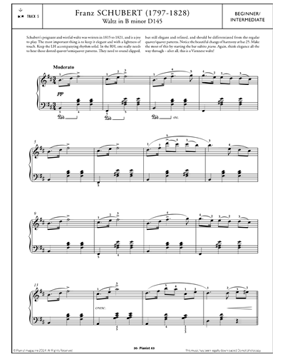 Waltz In B Minor D145 Piano Sheet Music By Franz Schubert | Nkoda ...