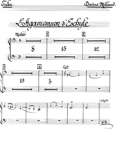 L'Orestie d'Eschyle: I. Agamemnon, Op. 14