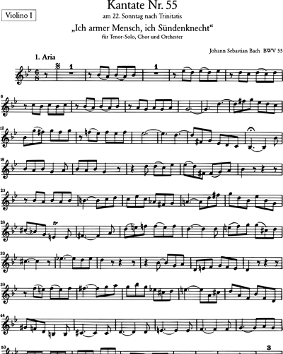 Kantate BWV 55 „Ich armer Mensch, ich Sündenknecht“