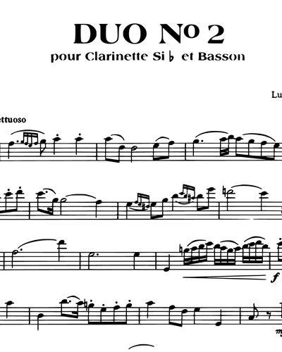 Duo No. 2 pour Clarinette Sib et Basson