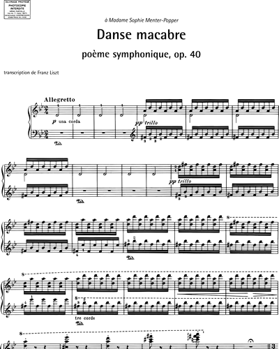 Danse macabre - Transcription pour piano (F. Liszt)