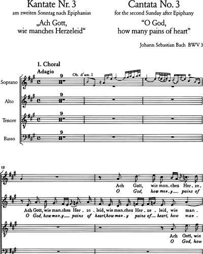 Kantate BWV 3 „Ach Gott, wie manches Herzeleid“