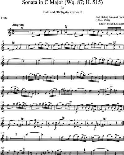 Sämtliche Sonaten, Band 6: C-dur Wq 87 
