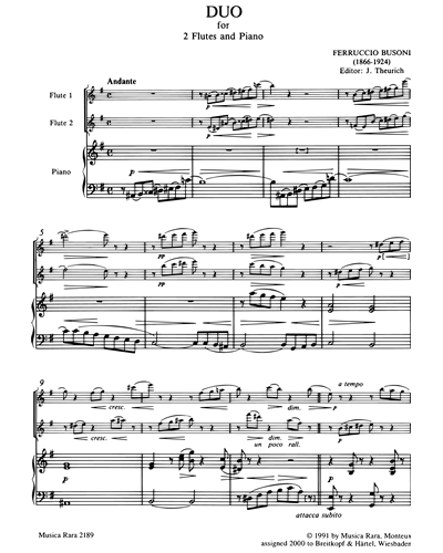 Duo e-moll op. 43 Busoni-Verz. 156