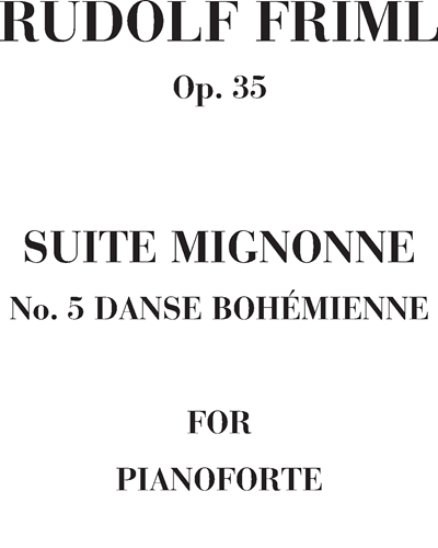 Danse bohémienne Op. 35 n. 5 (Suite Mignonne)