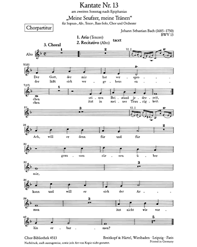 Kantate BWV 13 „Meine Seufzer, meine Tränen“