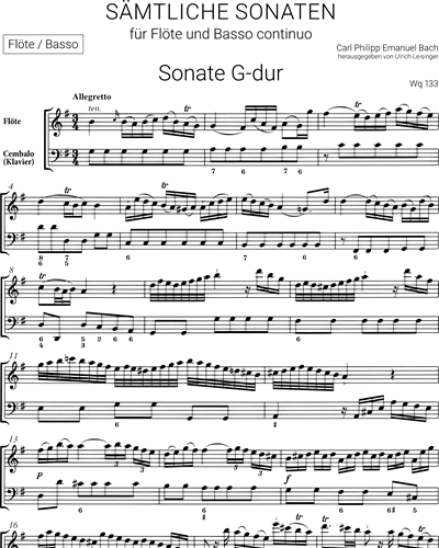 Complete Sonatas for Flute and Basso Continuo, Vol. 6