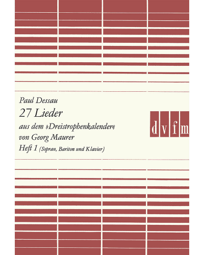 27 Lieder aus dem „Dreistrophenkalender“, Heft 1, 9 Lieder