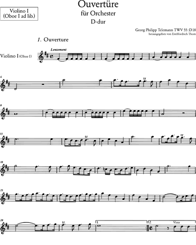 Violin 1 & Oboe 1 (ad libitum)