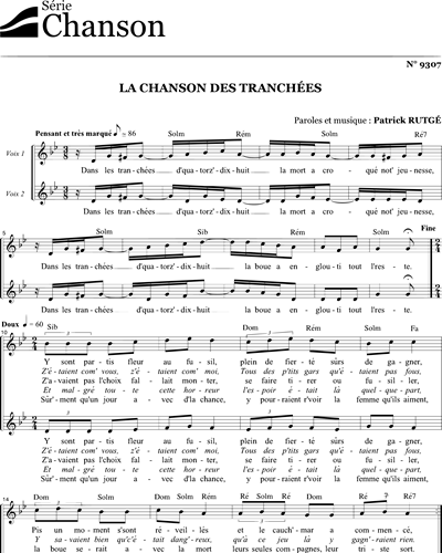 La chanson des tranchées