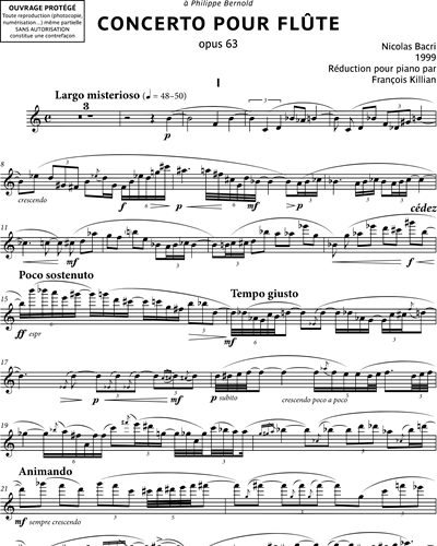 Concerto pour flûte Op. 63