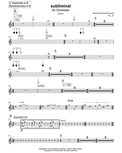 Clarinet 3 in Bb/Bass Clarinet in Bb