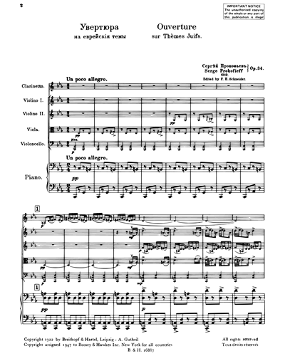 Overture on Hebrew Themes, op. 34