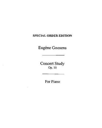 Concert Study for the Pianoforte, Op. 10