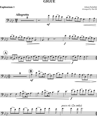 Gigue for Tuba Quartet