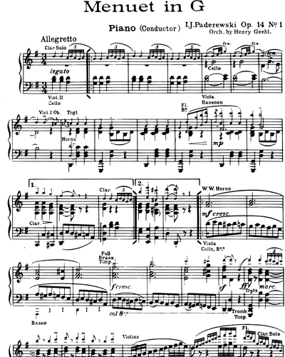 Minuet in G, Op.14 No.1