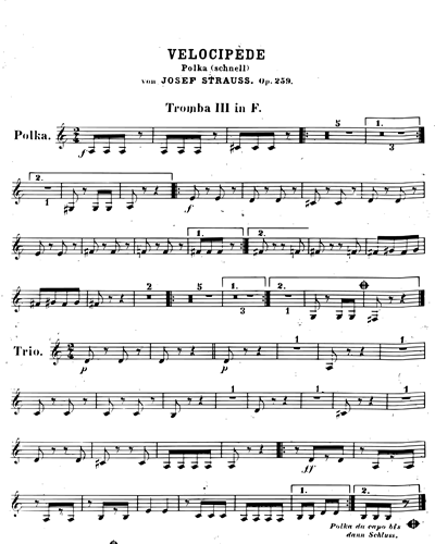 Velocipède, Op. 259 