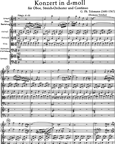 Full Score & Harpsichord