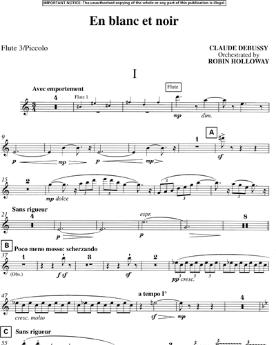 En Blanc et Noir [Arranged for Orchestra]