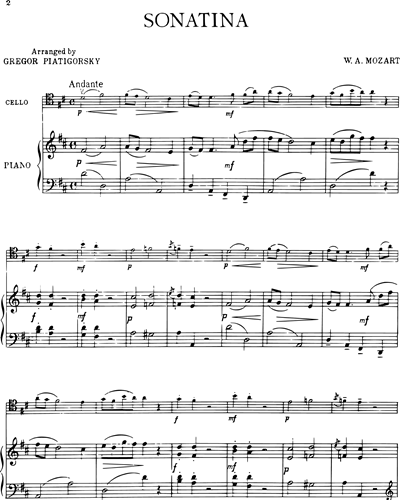Sonatina for Cello and Piano