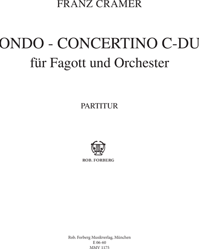 Rondo-Concertino C-dur für Fagott und Orchester