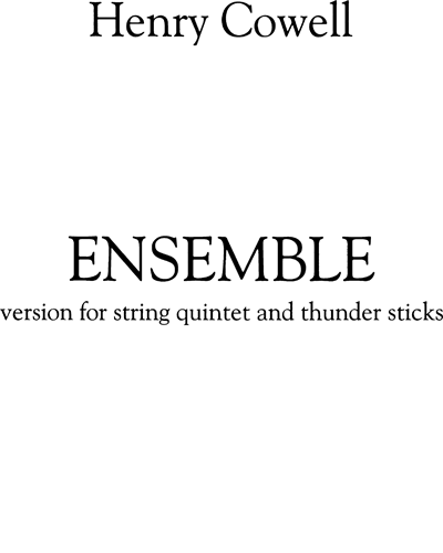 Ensemble (original version for String Quintet and