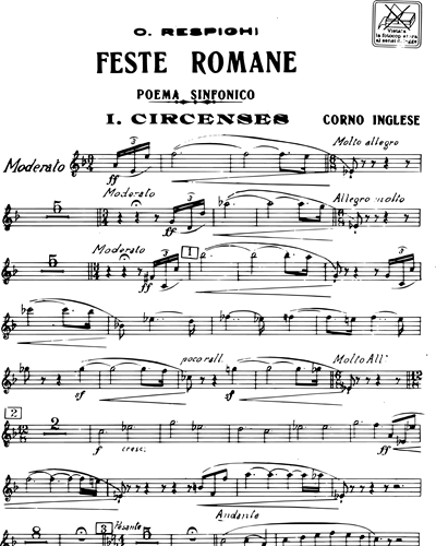 Lingvistik masse nikotin Feste romane [Roman festivals] English Horn Sheet Music by Ottorino Respighi  | nkoda