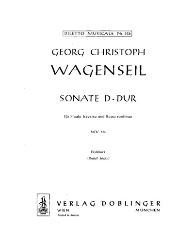Sonata in D major, WV 513