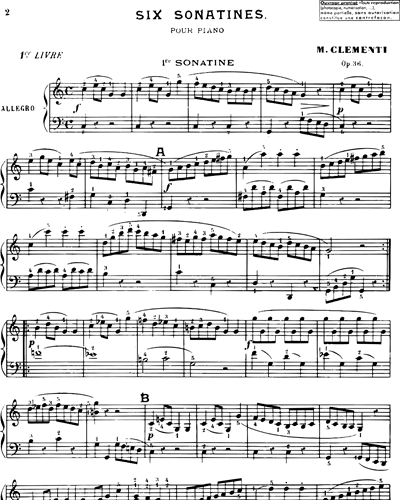 Sonatina in C major, op. 36 No. 1