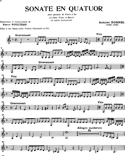 Bass Recorder/Clarinet in C (Alternative)/Violin 4 (Alternative)/Viola (Alternative)