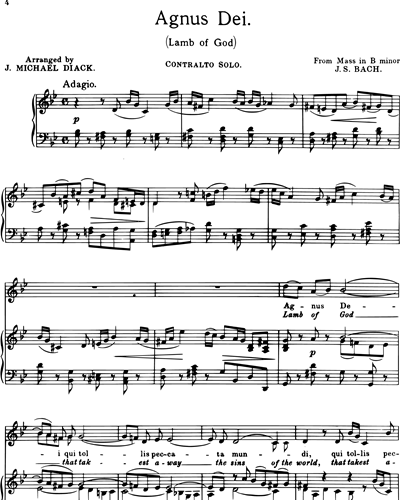 Agnus Dei (from "Mass in B minor"), BWV 232