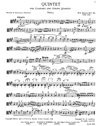 Clarinet Quintet in A major, KV 581