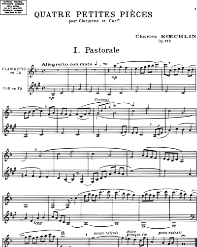 Quatre petites pièces Op. 173