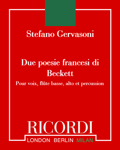Due poesie francesi di Beckett