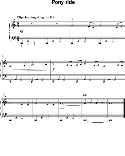 Pony ride (from 'Improve Your Sight-Reading! A Piece a Week Piano Grade 1')