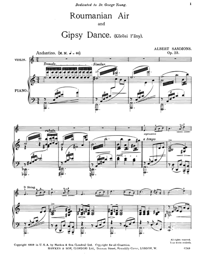 Romanina Air and Gypsy Dance, op. 23