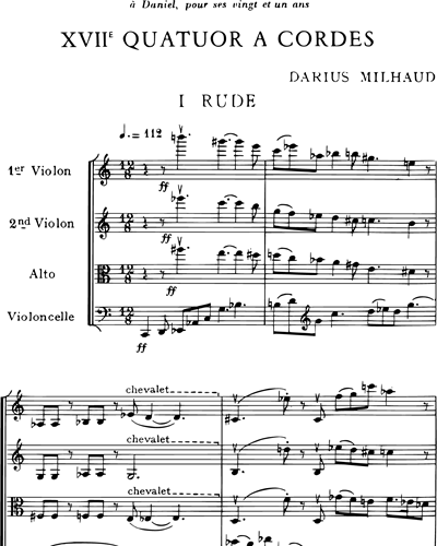 Quatuor à Cordes No. 17, Op. 307