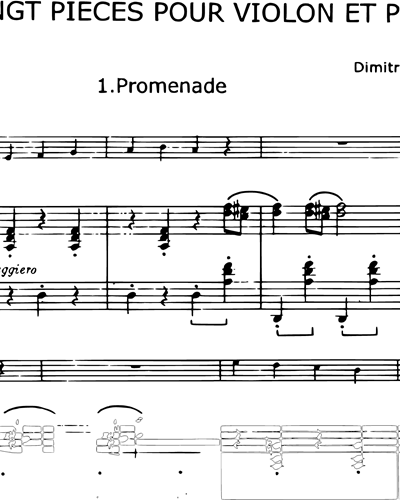 Vingt Pièces pour Violon & Piano, Op. 80