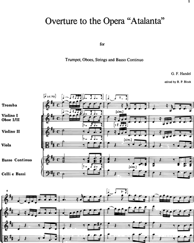 Full Score & Basso Continuo