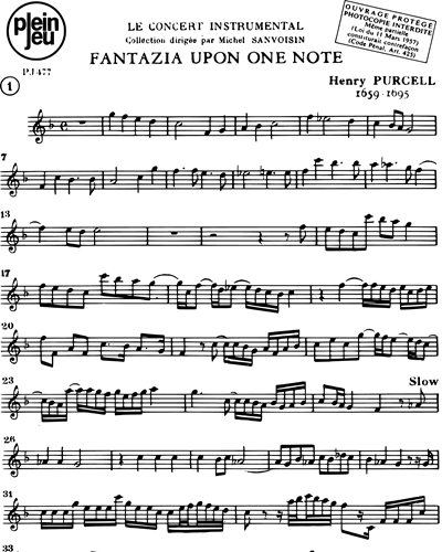 Fantasia upon One Note