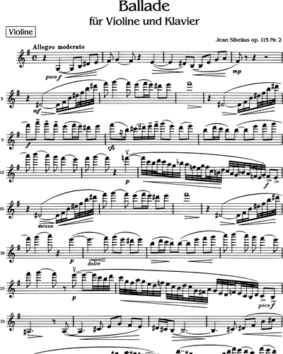 4 Stücke op. 115 - 2. Ballade op. 115/2