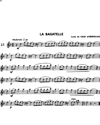 La Flûte Classique, Vol. 1 : La Bagatelle